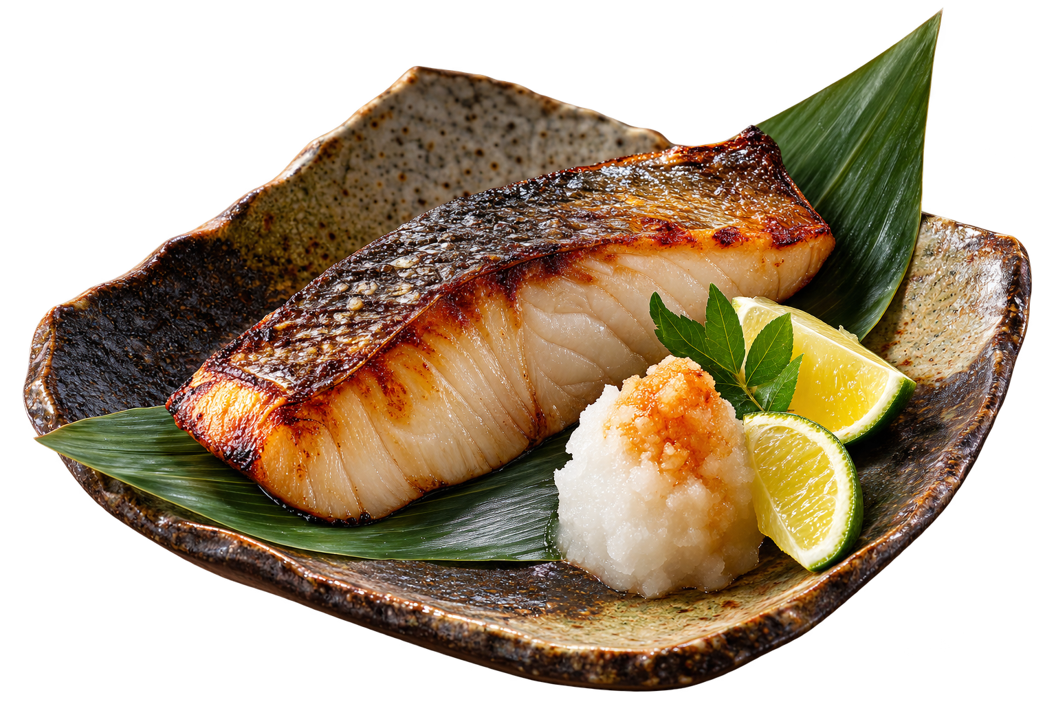 Buri no Shioyaki — Salt-grilled yellowtail with grated daikon and citrus